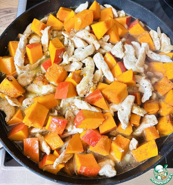 Осеннее рагу с тыквой и брокколи