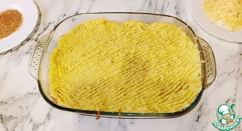 Картофельная запеканка с фаршем Аши Парментье (Hachis Parmentier)