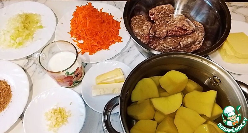 Картофельная запеканка с фаршем Аши Парментье (Hachis Parmentier)