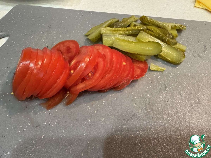 Закрытый бургер в лепешке роти