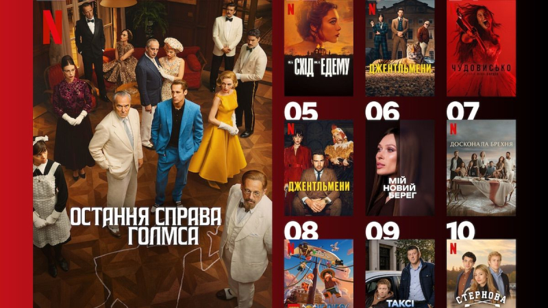 10 самых громких сериалов на Netflix, покоривших украинцев на прошлой неделе
