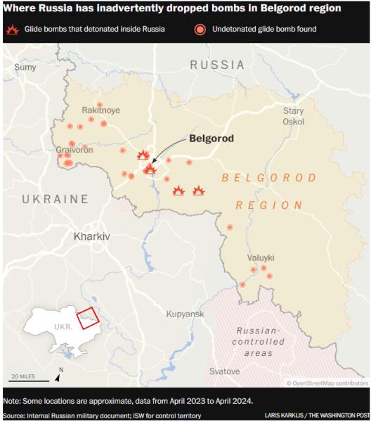 СМИ: За год на Белгородскую область упало 38 российских планерных бомб