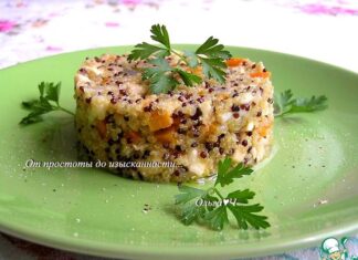 Киноа с курицей и сыром