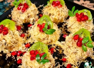 Салат порционный на праздничный стол