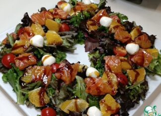 Салат с красной рыбой и апельсином