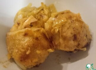 Свиные фрикадельки с лимоном и луком-пореем