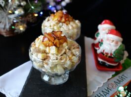 А-ля «Оливье» с карамелизированными яблоками