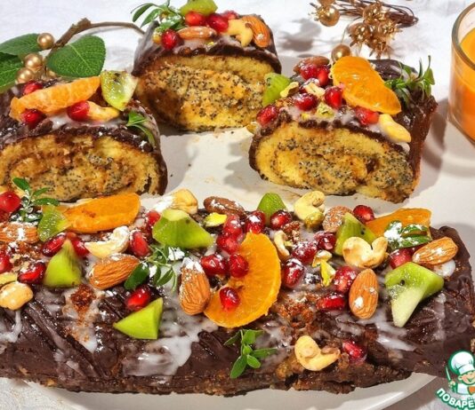 Бисквитный рулет на праздничный стол