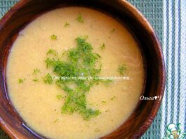 Гороховый суп-пюре с сайрой