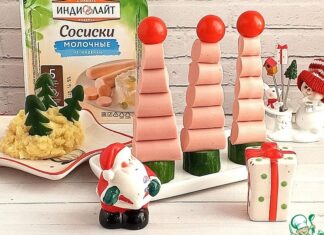 Ёлочки из сосисок