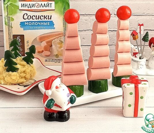 Ёлочки из сосисок