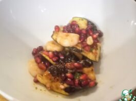 Креветки и цуккини с лимоном