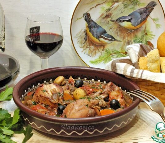 Петух по-бургундски ( «Coq au vin»)