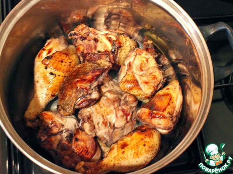 Петух по-бургундски ( «Coq au vin»)