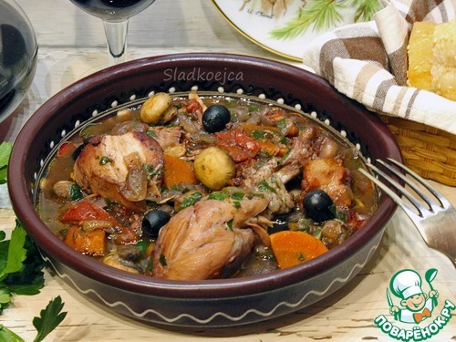 Петух по-бургундски ( «Coq au vin»)