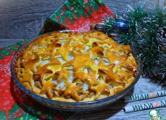 Пирог с рисом и жареной индейкой