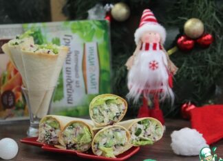 Праздничная закуска в тортилье