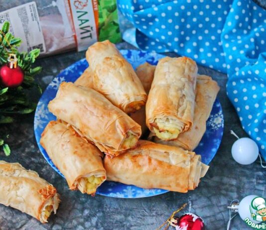 Рулетики-пирожки из теста фило