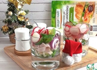 Салат-коктейль с ветчиной