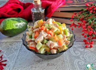 Салат с авокадо «Мозаика»