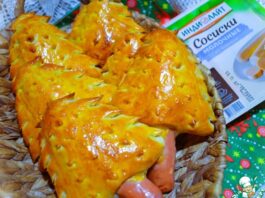 Сосиски в тесте «Ёлочки пушистые»