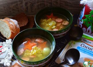 Суп с сосисками «Новогодний»