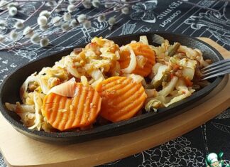 Гарнир «Рататуй» с пекинской капустой