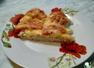 Курица запечённая с помидорами и сыром