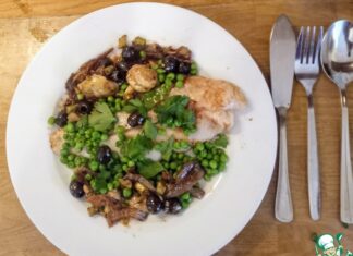 Лимонная рыба в весеннем соусе агродольче