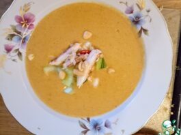 Морковный суп с фенхелем и крабом