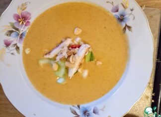 Морковный суп с фенхелем и крабом