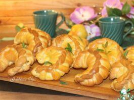 Плетеные булочки на молоке с начинкой