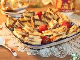 Полосатое пирожное с вареной сгущенкой