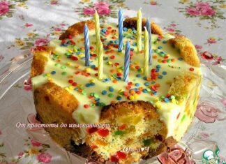Торт «Пасхальный» из кексов или куличей