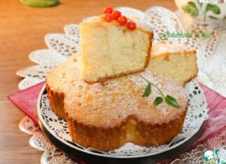 Ванильный кекс с малиновой пропиткой