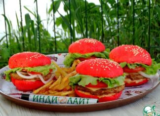 Бургер-гриль «красный бархат»