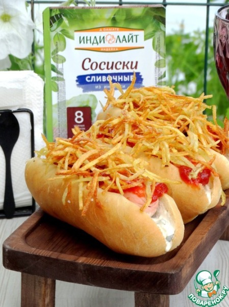 Хот-дог-гриль с картофелем пай