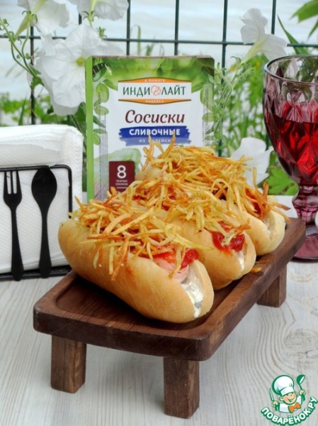 Хот-дог-гриль с картофелем пай
