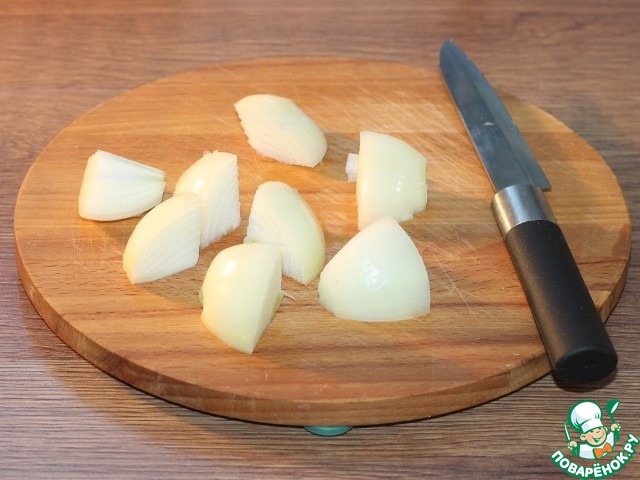 Индейка запеченная в луковом кляре