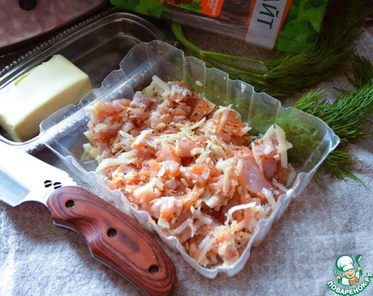 Картофельные лодочки с индейкой и сулугуни