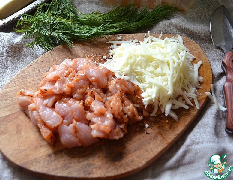 Картофельные лодочки с индейкой и сулугуни