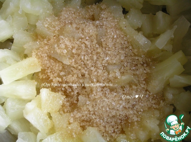 Кокосовый торт-безе с ананасами