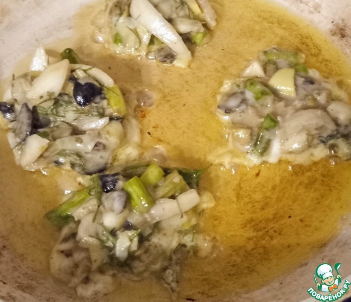 Котлеты из артишока, спаржи и маслин