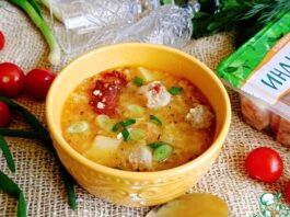 Кулеш с купатами и вялеными томатами