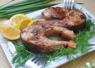 Лимонный жерех в аэрогриле