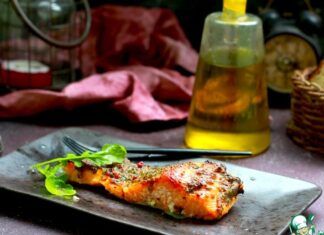 Лосось под горчичной корочкой