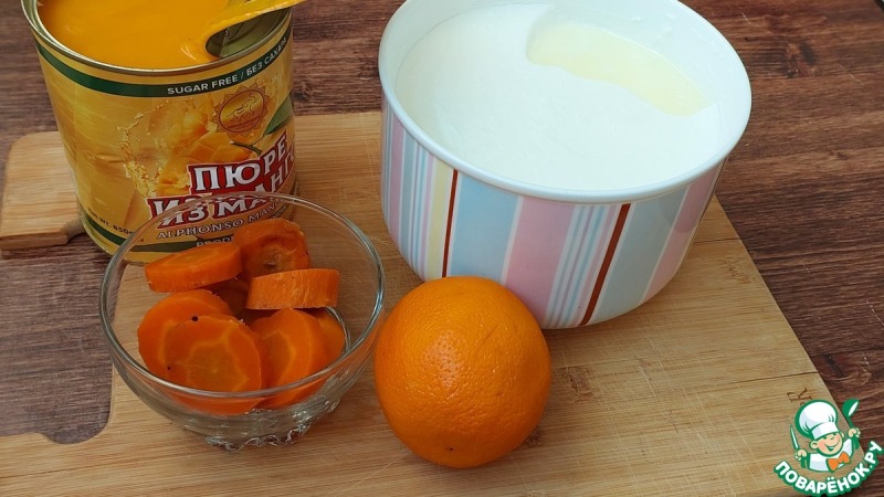 Морковный смузи с манго