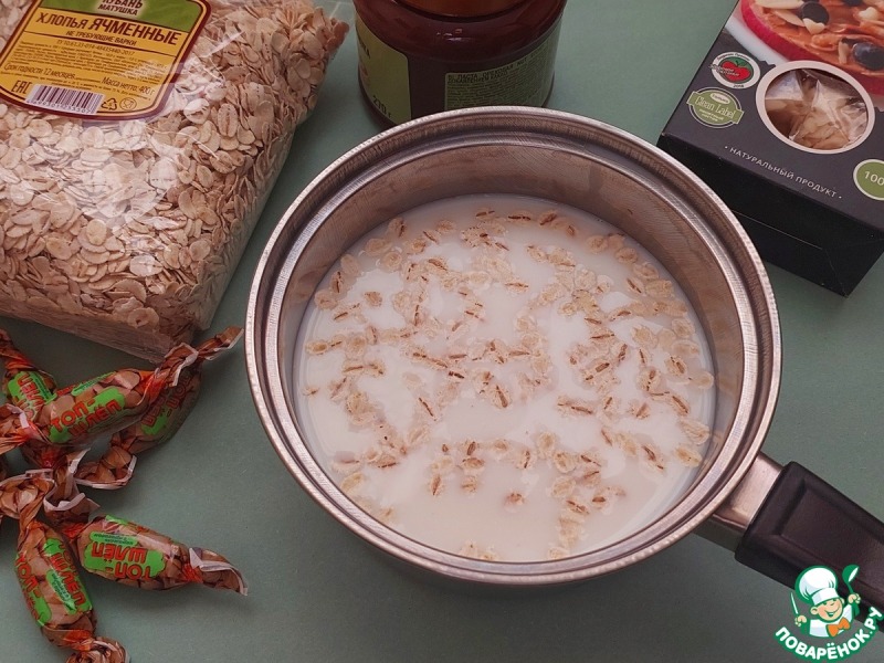 Ореховая каша из ячменных хлопьев "Топ-шлёп"