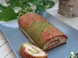 Овощной рулет с яичным салатом