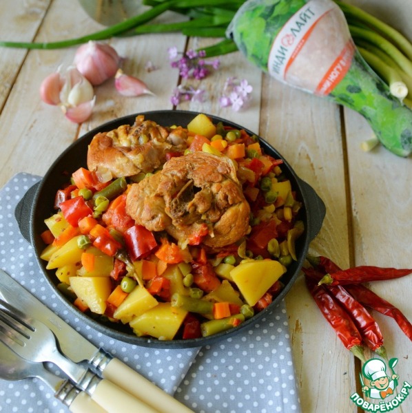 Рагу из индейки с овощами "А-ля Афритада"